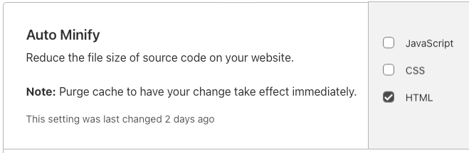 Fix CSS and JS breaking on your website caused by CloudFlare's 'auto-minification' by turning off optimizations and implementing minification server side.