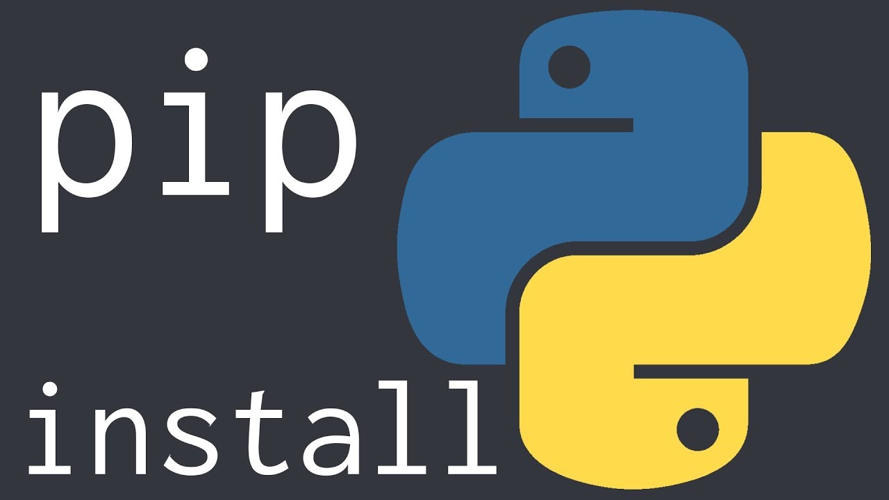 Python logo with the words 'pip install'