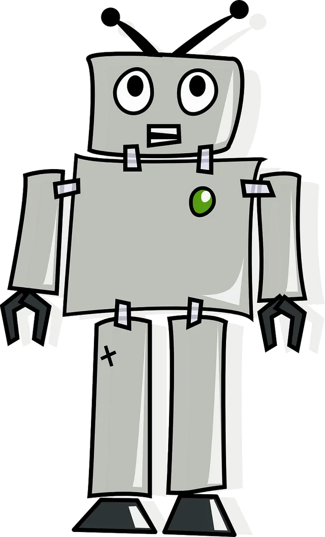 A picture of a cartoon robot