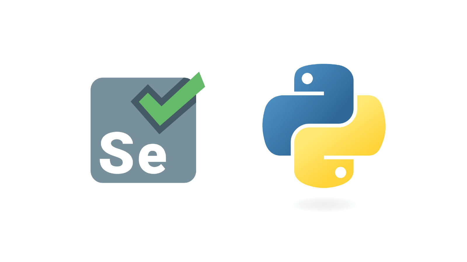 The selenium and python logos next to each other.